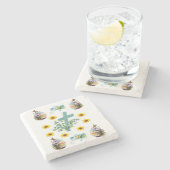 Marmorstein Untersetzer Oster (Seitenansicht)