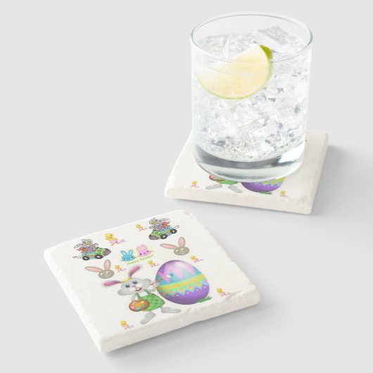 Marmorstein Untersetzer Oster (Seitenansicht)