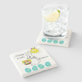 Marmorstein Untersetzer Oster (Seitenansicht)