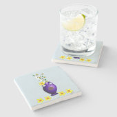 Marmorstein Untersetzer Sonnenblume (Seitenansicht)