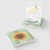 Marmorstein Untersetzer Sonnenblume (Seitenansicht)