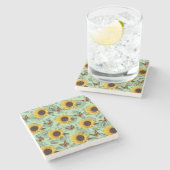 Marmorstein Untersetzer Sonnenblume (Seitenansicht)