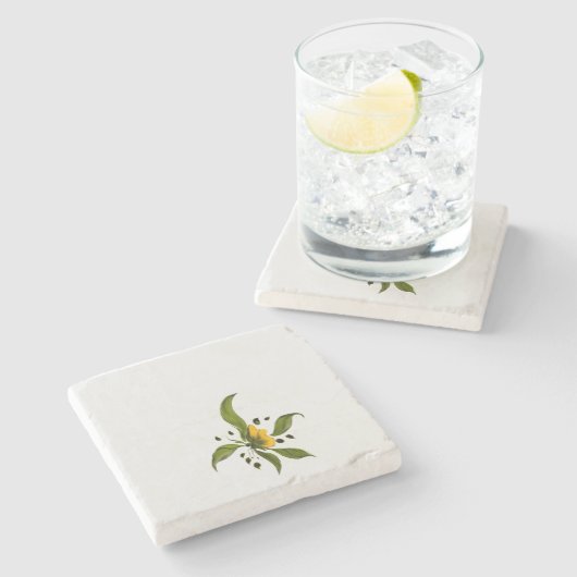 Marmorstein-Untersetzer Steinuntersetzer (Seitenansicht)