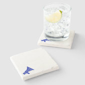 Marmorstein-Untersetzer Steinuntersetzer (Seitenansicht)