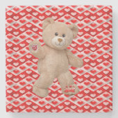 Marmorstein Untersetzer Valentine's Day Teddy Bear (Vorderseite)