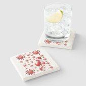 Marmorstein Untersetzer Valentinstag (Seitenansicht)