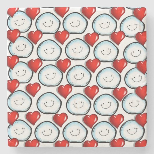 Marmorstein Untersetzer Valentinstag (Vorderseite)