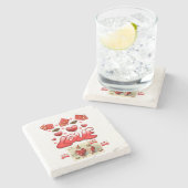 Marmorstein Untersetzer Valentinstag (Seitenansicht)