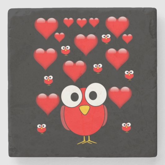 Marmorstein Untersetzer Valentinstag (Vorderseite)