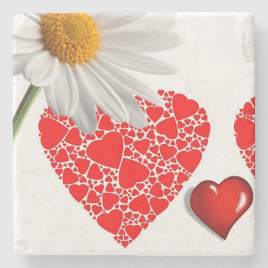 Marmorstein Untersetzer Valentinstag (Vorderseite)