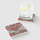 Marmorstein Untersetzer Valentinstag (Seitenansicht)