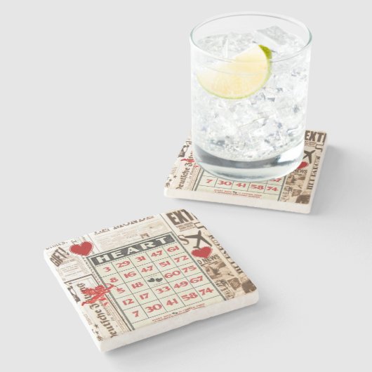 Marmorstein Untersetzer Valentinstag (Seitenansicht)