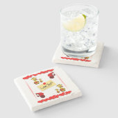 Marmorstein Untersetzer Valentinstag (Seitenansicht)