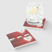 Marmorstein Untersetzer Valentinstag (Seitenansicht)