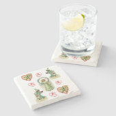 Marmorstein Untersetzer Valentinstag (Seitenansicht)