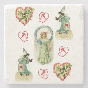 Marmorstein Untersetzer Valentinstag