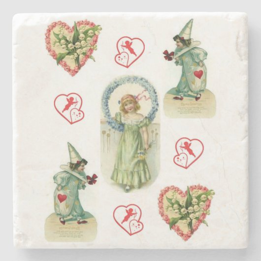 Marmorstein Untersetzer Valentinstag (Vorderseite)