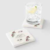 Marmorstein Untersetzer Valentinstag (Seitenansicht)