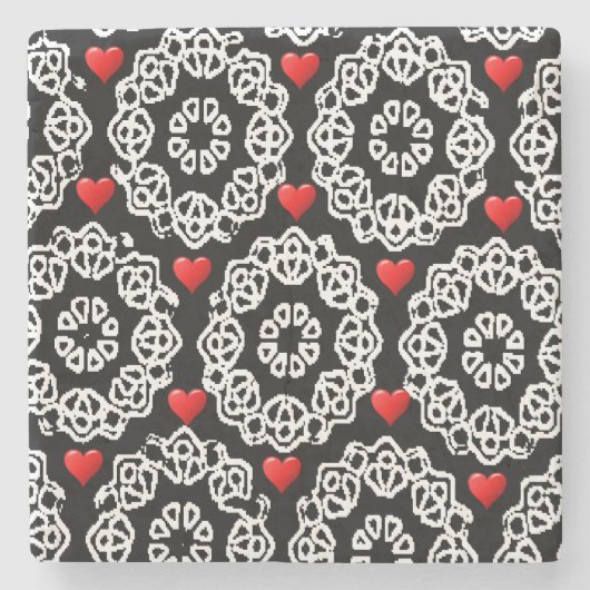 Marmorstein Untersetzer Valentinstag (Vorderseite)