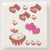 Marmorstein Untersetzer Valentinstag (Vorderseite)