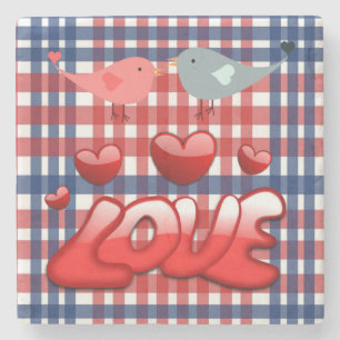 Marmorstein Untersetzer Valentinstag