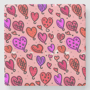 Marmorstein Untersetzer Valentinstag