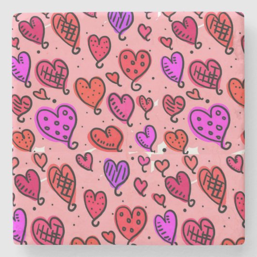 Marmorstein Untersetzer Valentinstag (Vorderseite)