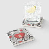 Marmorstein Untersetzer Valentinstag Engel (Seitenansicht)