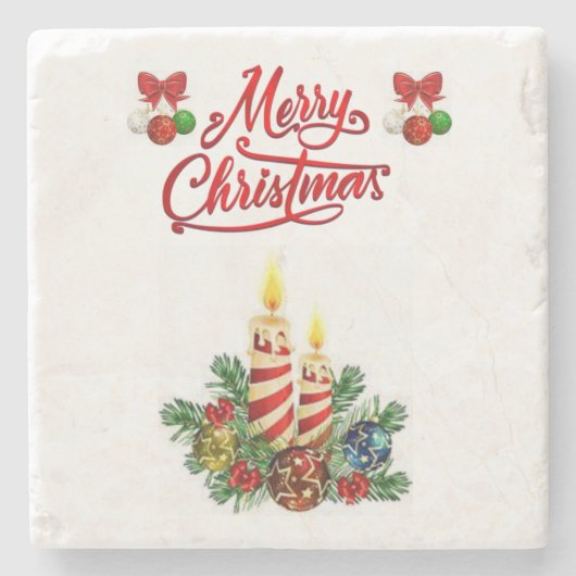 Marmorstein Untersetzer Weihnachten (Vorderseite)