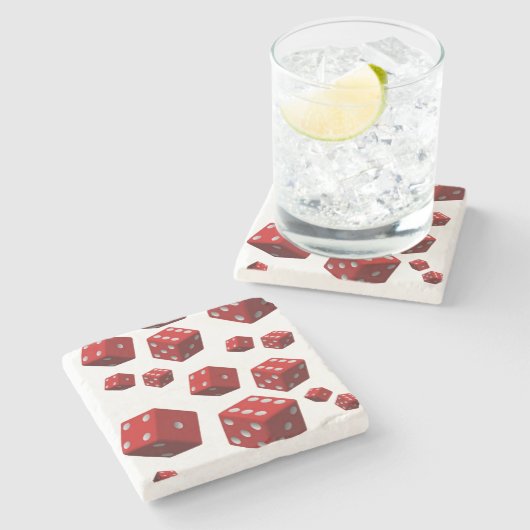 Marmorstein Untersetzer Würfel (Seitenansicht)