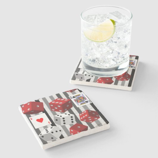 Marmorstein Untersetzer Würfel (Seitenansicht)