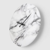 Marmorstein weiß und schwarz große wanduhr (Winkel)