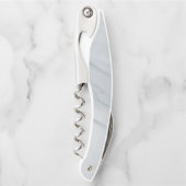 Marmorstein Weißer Korkenzieher Flaschenöffner (Vorderseite)