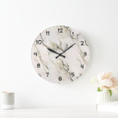 Marmorsteinmuster Große Wanduhr (Zuhause)