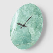 Marmorsteinmuster, grüne Textur. Große Wanduhr (Winkel)