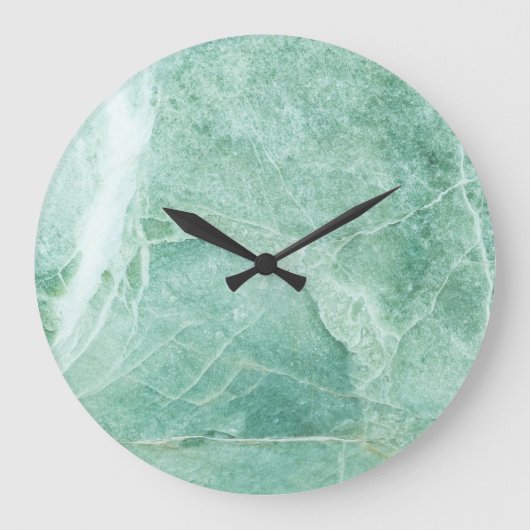 Marmorsteinmuster, grüne Textur. Große Wanduhr (Vorderseite)