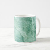 Marmorsteinmuster, grüne Textur. Kaffeetasse (VorderseiteRechts)