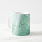 Marmorsteinmuster, grüne Textur. Kaffeetasse (Vorderseite Links)