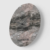 Marmorsteinmuster in grauer Tonhöhe Große Wanduhr (Winkel)