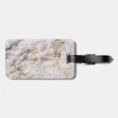 Marmorsteinstruktur, monogram Personalisiert Gepäckanhänger (Rückseite horizontal)