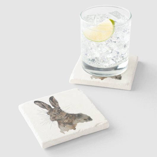 MarmorsteinUntersetzerhasen Steinuntersetzer (Seitenansicht)