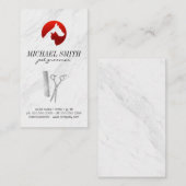 Marmorstone Pet Grooming Dog Icon Business Card Visitenkarte (Vorne/Hinten)