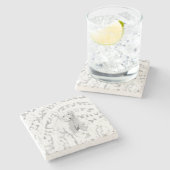 Marmorstone Untersetzer Polar Bear (Seitenansicht)