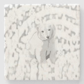 Marmorstone Untersetzer Polar Bear (Vorderseite)