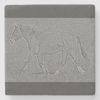 Marmorstone Untersetzer - Wildes Pferd