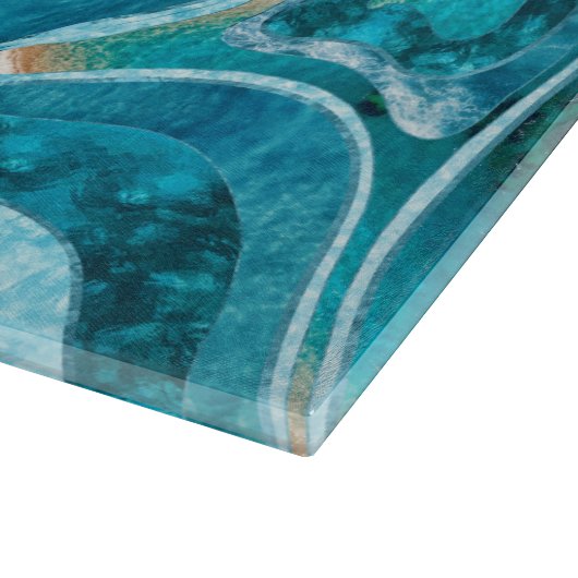 Marmorstrand Schneidebrett (Ecke)