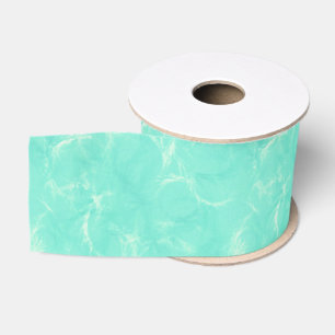 Marmorstrudeldruck - Aquablau Ripsband