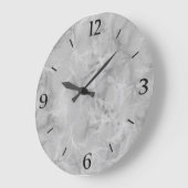 Marmorstrudeldruck - weich Grau Große Wanduhr (Winkel)
