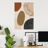 Marmorstruktur abstrakte Formen Kunstposter | Luxu Poster (Heimbüro)
