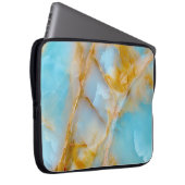 Marmorstruktur, buntes Onyx-Interieur. Laptopschutzhülle (Vorne Rechts)